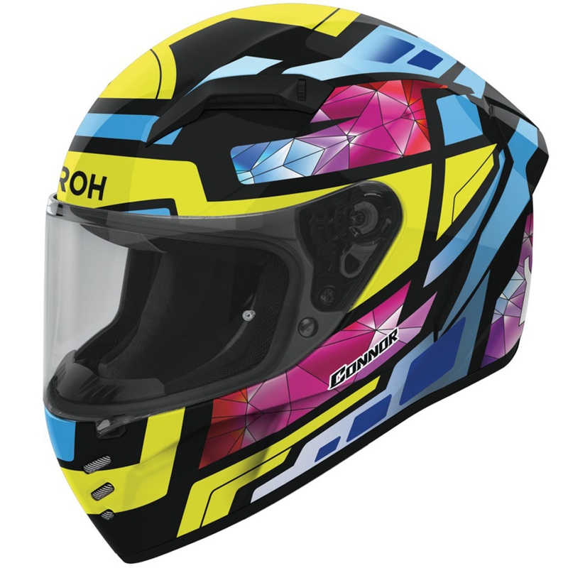 Airoh CONNOR Stellar integraal motorhelm glanzend geel-blauw-roze-zwart