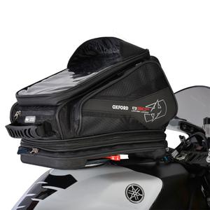 Tanktas voor motorfiets Oxford Q30R QR zwart uitverkoop