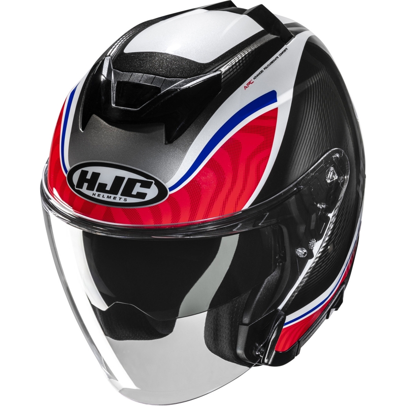 Open motorhelm HJC i31 Depe MC21 zwart-wit-rood-blauw