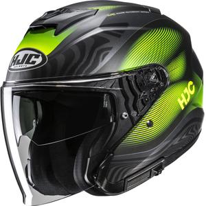 Open motorhelm HJC i31 Depe MC3HSF zwart-fluo geel