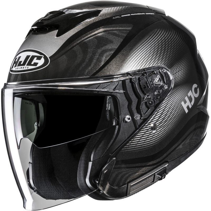 Open motorhelm HJC i40N Vision MC5 zwart-wit