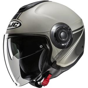 Open motorhelm HJC i40N Vision MC5SF grijs-zwart