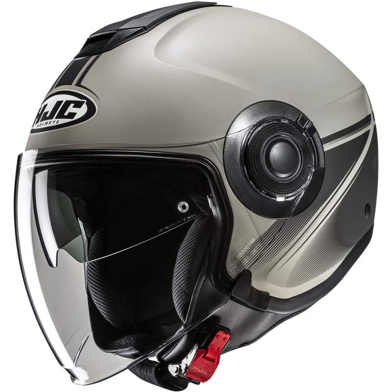 Open motorhelm HJC i40N Vision MC5SF grijs-zwart