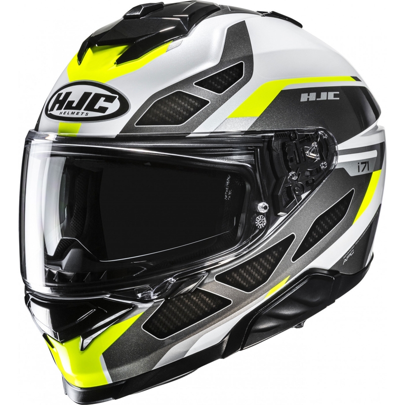 Integraal motorhelm HJC i71 Zest MC3H zwart-wit-fluogeel