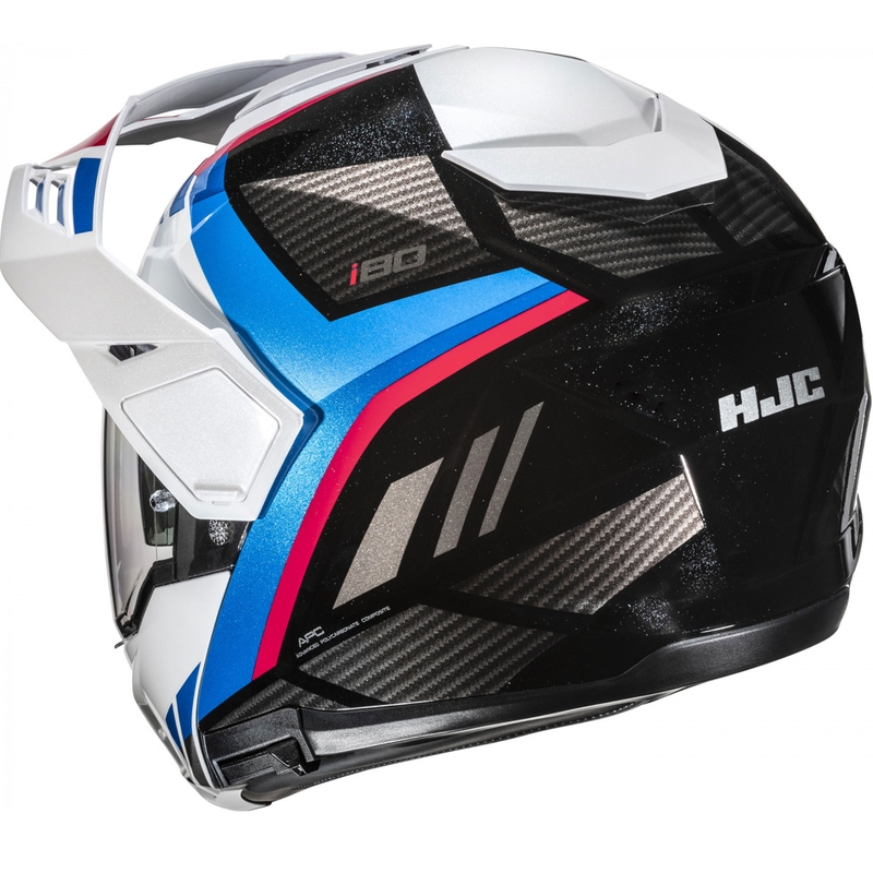 Opklapbare motorhelm HJC i80 Imes MC21 zwart-wit-blauw-rood