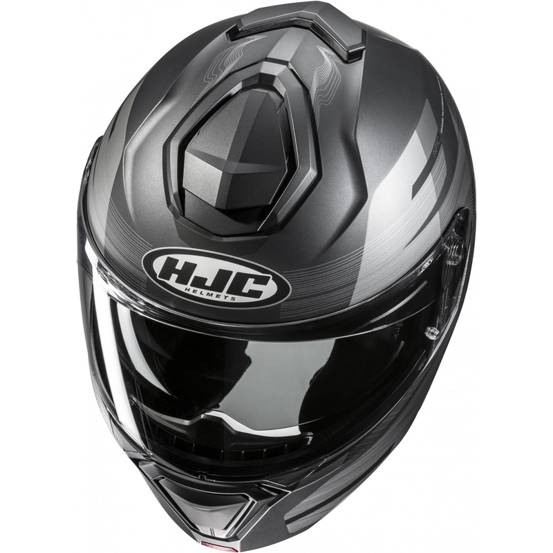 Opklapbare motorhelm HJC i91 Dusk MC5SF zwart-grijs