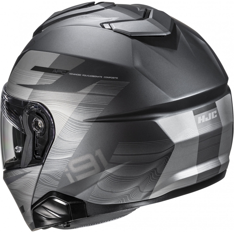 Opklapbare motorhelm HJC i91 Dusk MC5SF zwart-grijs