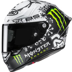 Integraal motorhelm HJC RPHA 1 V2 CARBON Snow Diablo MC10SF zwart-wit