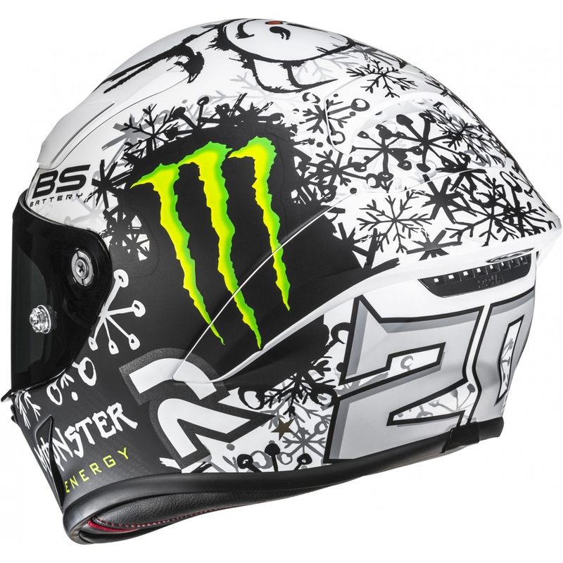 Integraal motorhelm HJC RPHA 1 V2 CARBON Snow Diablo MC10SF zwart-wit