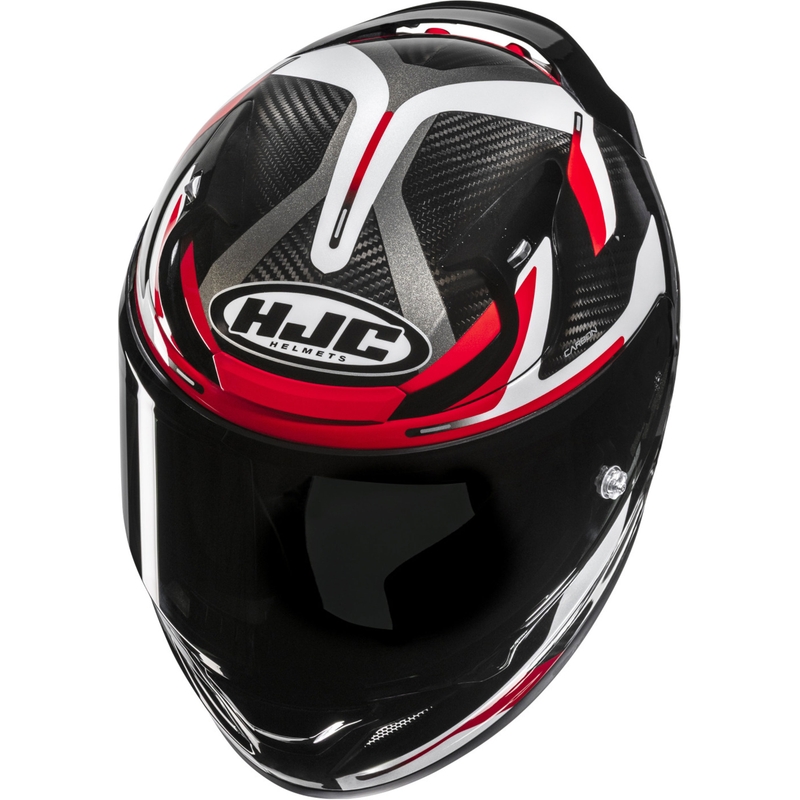 Integraal motorhelm HJC RPHA 12 CARBON Xentra MC1 zwart-wit-rood