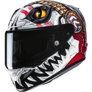 HJC RPHA 12 Skully MC1 integraal motorhelm wit-rood
