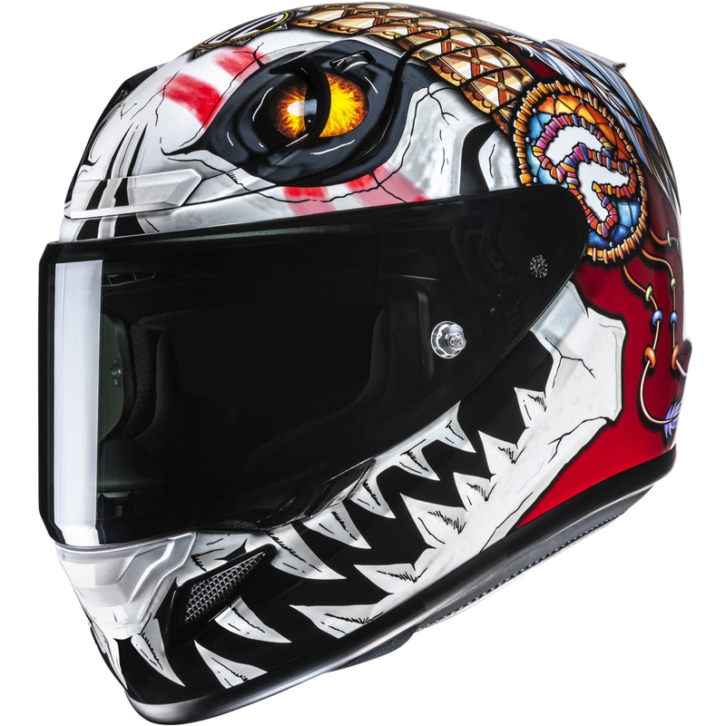 HJC RPHA 12 Skully MC1 integraal motorhelm wit-rood