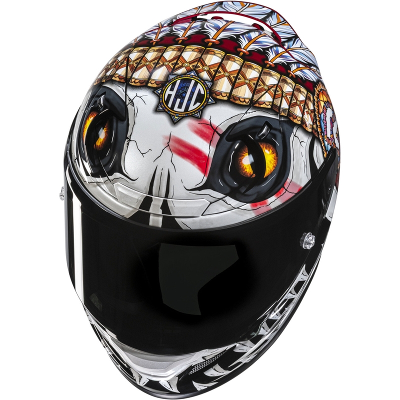 HJC RPHA 12 Skully MC1 integraal motorhelm wit-rood