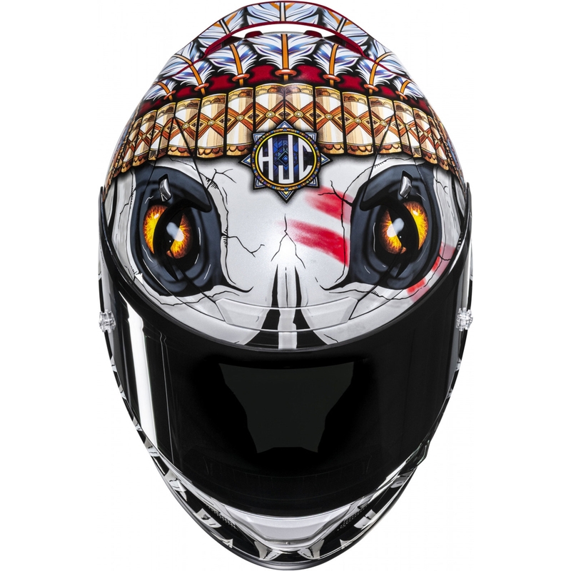 HJC RPHA 12 Skully MC1 integraal motorhelm wit-rood
