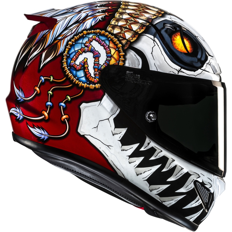 HJC RPHA 12 Skully MC1 integraal motorhelm wit-rood