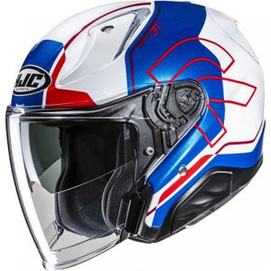 Open motorhelm RPHA 31 Dereen MC21 wit-blauw-rood