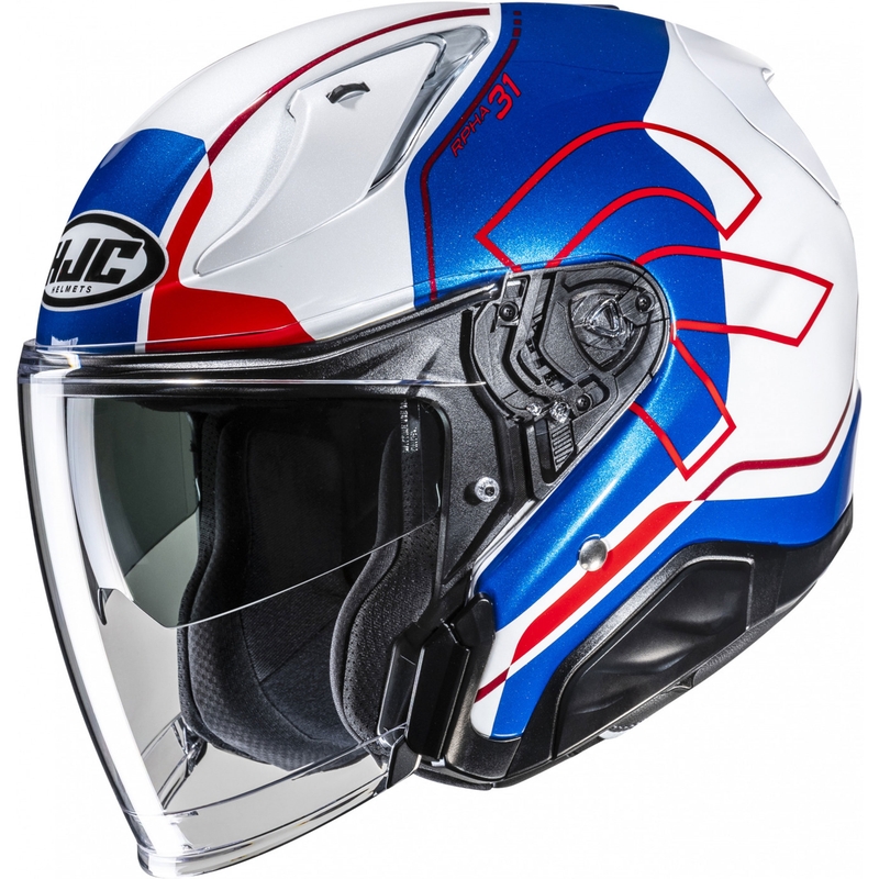 Open motorhelm RPHA 31 Dereen MC21 wit-blauw-rood