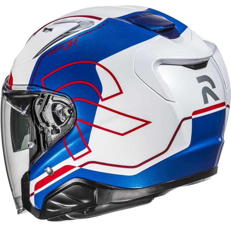Open motorhelm RPHA 31 Dereen MC21 wit-blauw-rood