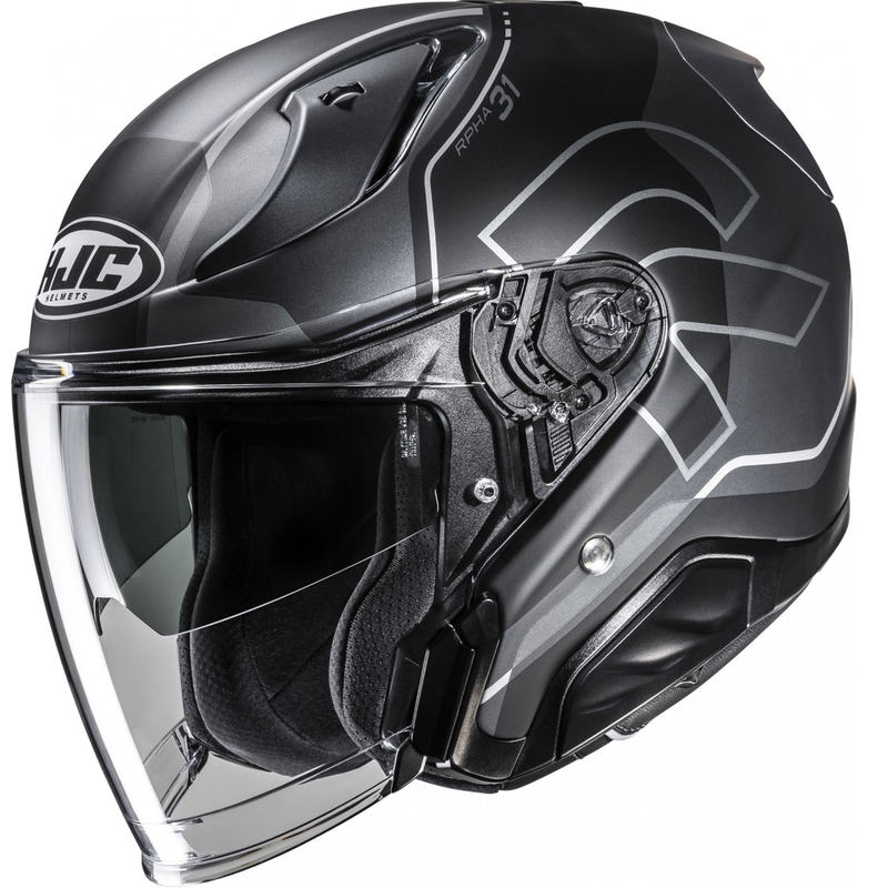 Open motorhelm RPHA 31 Dereen MC5SF zwart-grijs