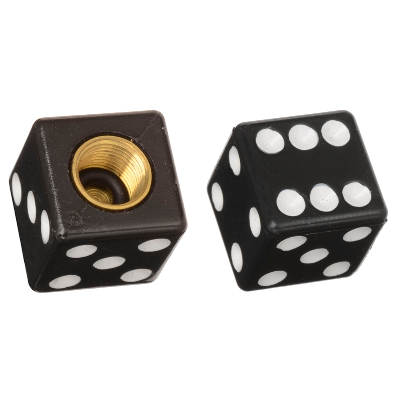 Oxford Lucky Dice zwarte ventieldopjes