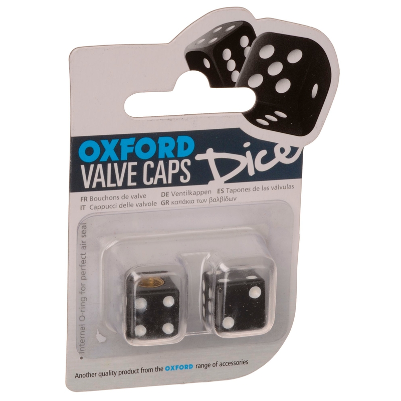 Oxford Lucky Dice zwarte ventieldopjes