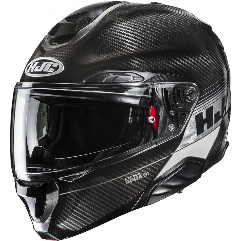 Opklapbare motorhelm HJC RPHA 91 CARBON Elig MC5 zwart-grijs