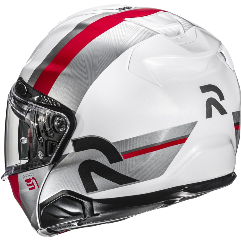 HJC RPHA 91 Fensh MC1 opklapbare motorhelm wit-zilver-rood