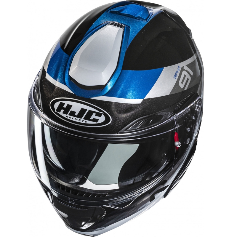 Opklapbare motorhelm HJC RPHA 91 Madal MC2 zwart-grijs-blauw