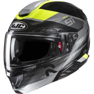 Opklapbare motorhelm HJC RPHA 91 Madal MC3H zwart-grijs-fluogeel