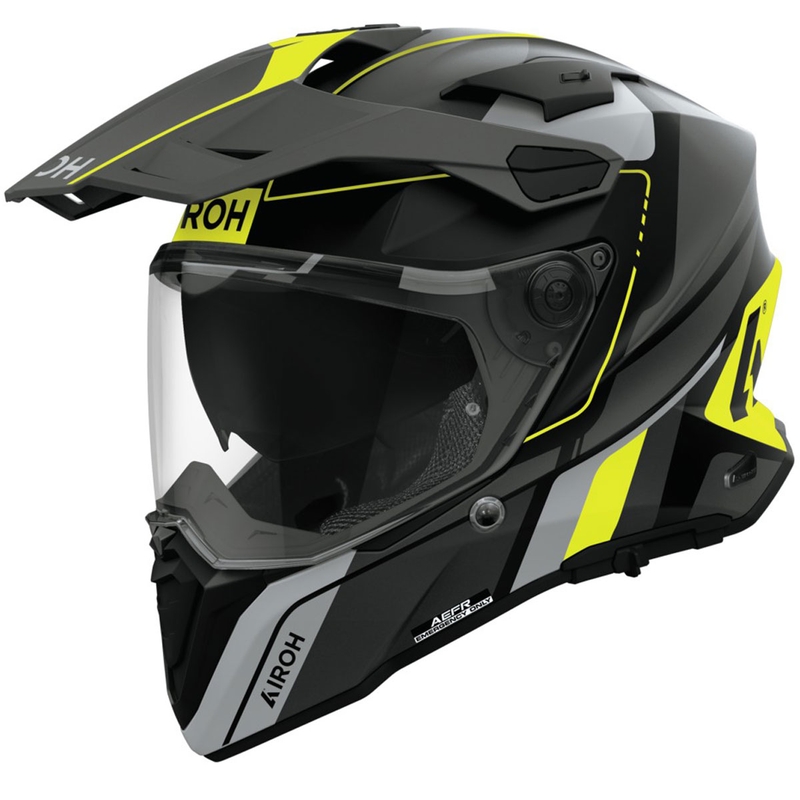 Endurohelm Airoh Commander 2 Skip mat geel