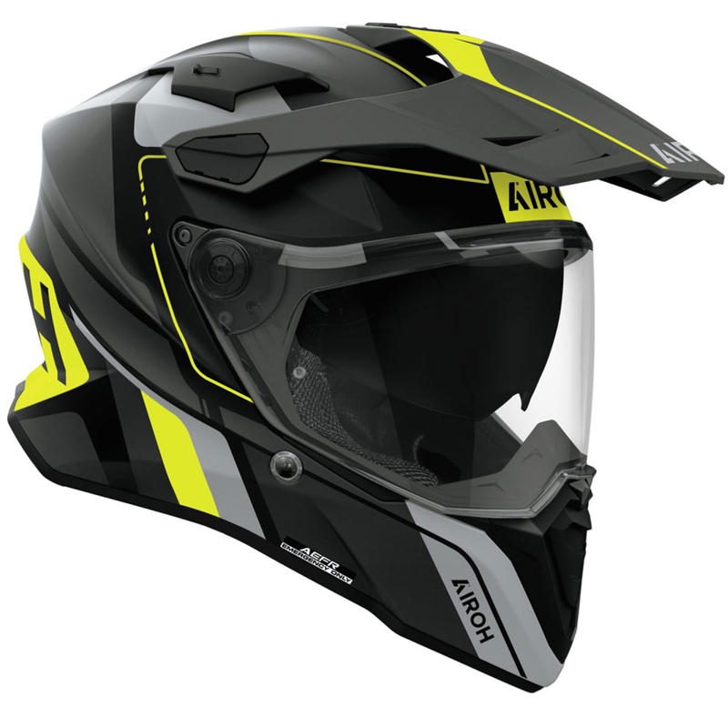 Endurohelm Airoh Commander 2 Skip mat geel