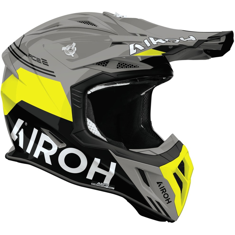 Airoh Aviator ACE 2 Fury crosshelm glanzend geel