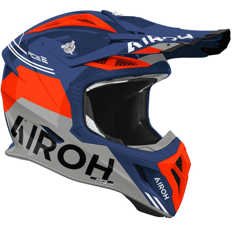 Airoh Aviator ACE 2 Fury crosshelm glanzend cyaanrood