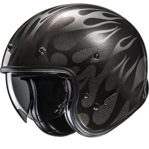 Open motorhelm HJC V31 Firo MC5 zwart-grijs