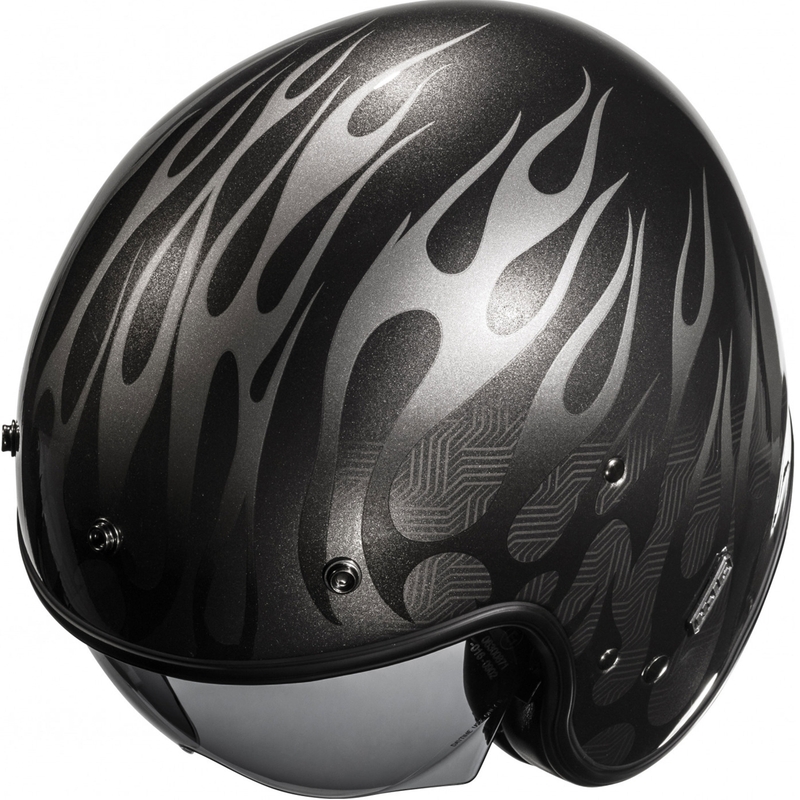 Open motorhelm HJC V31 Firo MC5 zwart-grijs