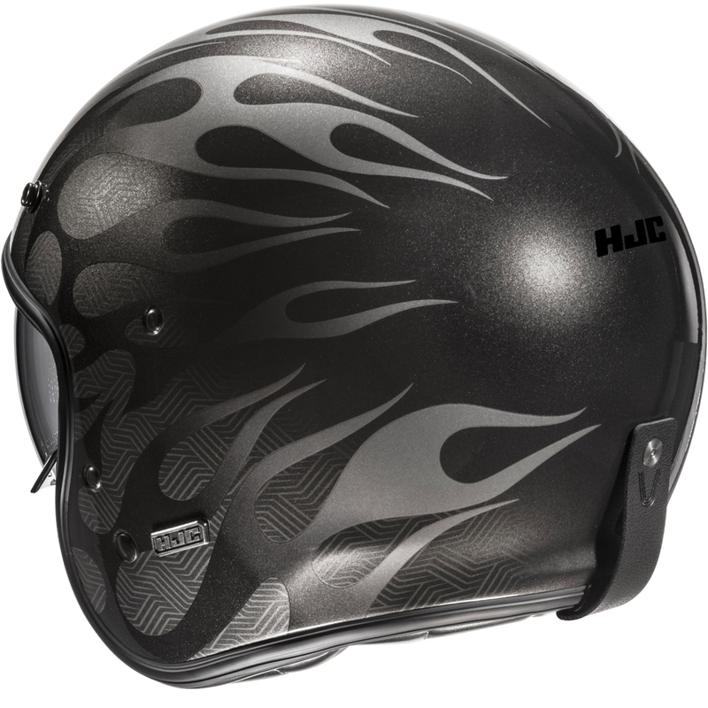 Open motorhelm HJC V31 Firo MC5 zwart-grijs