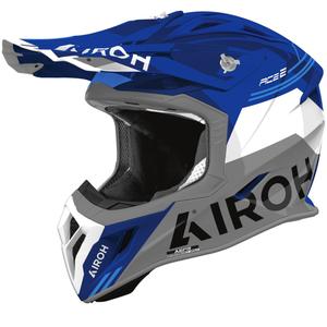 Airoh Aviator ACE 2 Fury crosshelm glanzend blauw
