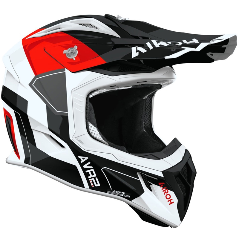 Airoh Aviator ACE 2 Shield crosshelm glanzend rood