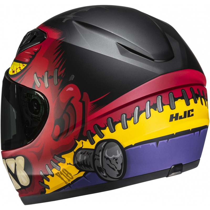 Kinder integraal motorhelm HJC Y10 Frank MC1SF rood-zwart-geel