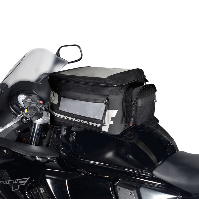 Tanktas voor motorfiets Oxford F1 met riemen