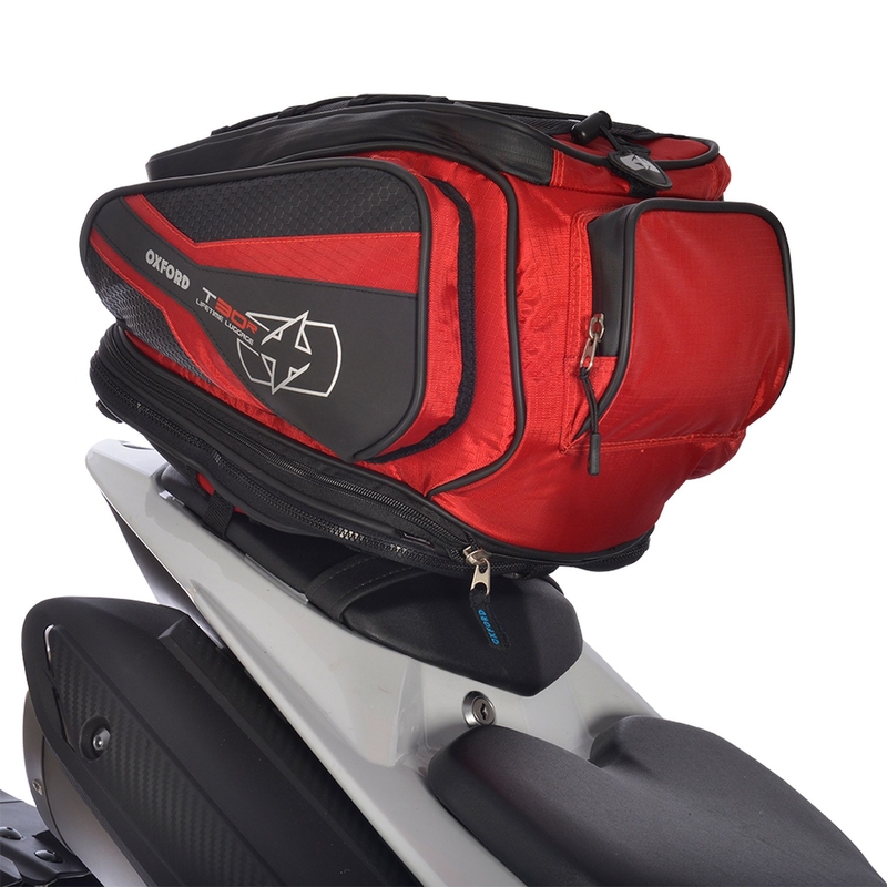 Tanktas en zadeltas Oxford T30R Time Tank 'n' Tailer zwart en rood