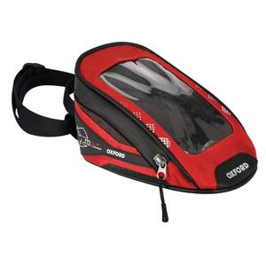 Tanktas voor motorfiets Oxford M1R Micro zwart-rood