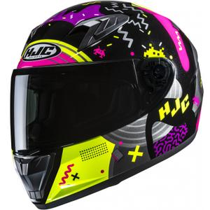 Kinder integraal motorhelm HJC Y10 Mika MC3H zwart-roze