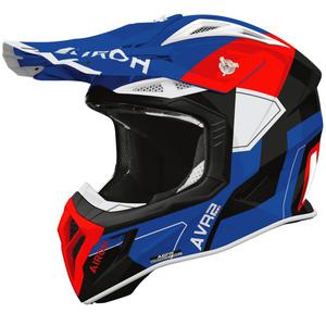 Crosshelm Airoh Aviator ACE 2 Shield glanzend blauw-rood