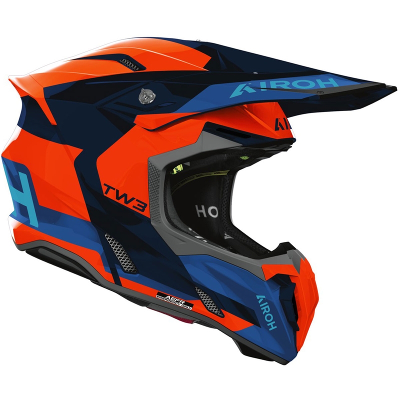 Crosshelm Airoh Twist 3 Fancy glanzend fluo oranje-blauw