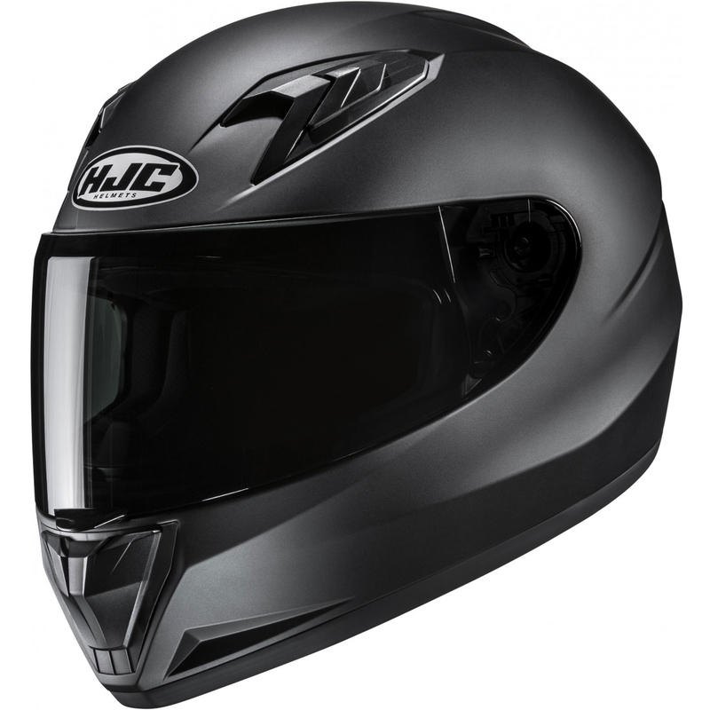 Kinderhelm HJC Y10 integraalhelm voor motorfietsen, effen semi-mat zwart.