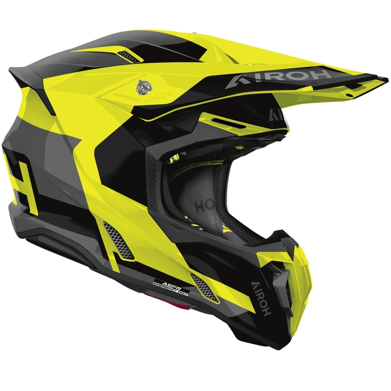Airoh Twist 3 Fancy motorcrosshelm glanzend fluo geel