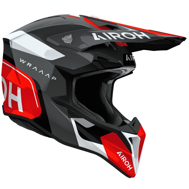 Airoh Wraaap Conquer motorcrosshelm glanzend rood