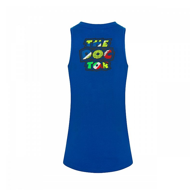 Damestanktop VR46 Valentino Rossi POP ART blauw