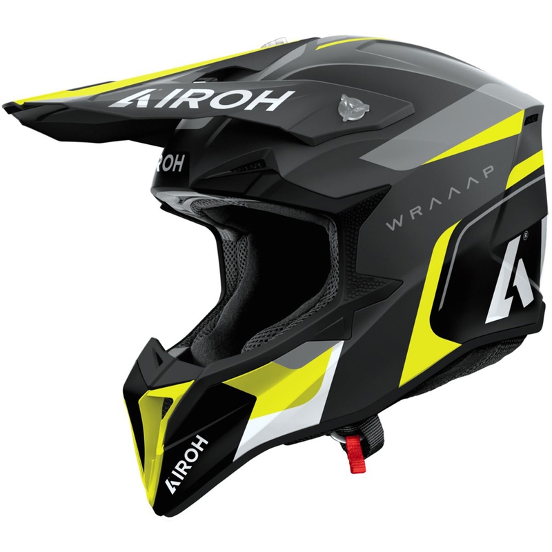 Airoh Wraaap Conquer crosshelm mat geel